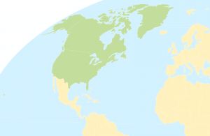 Bản đồ phấn bố của loài Gấu xám Bắc Mỹ