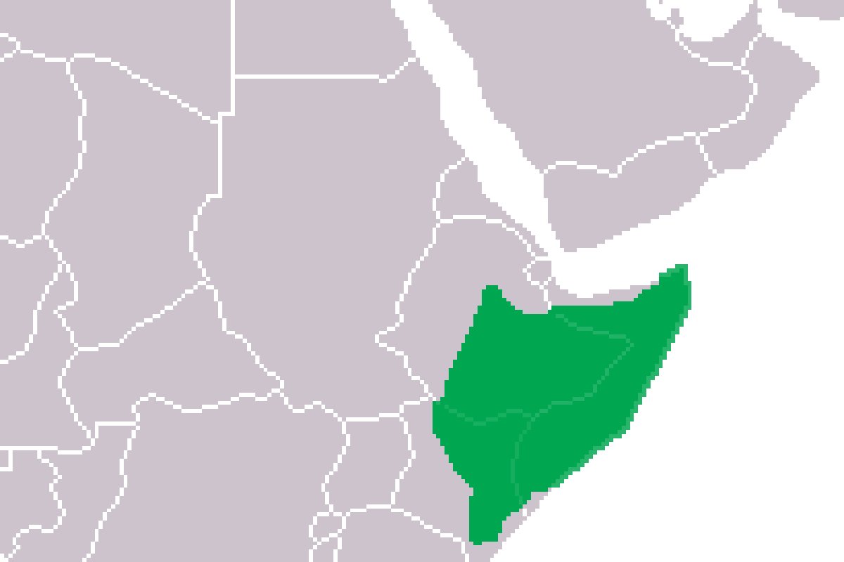 Bản đồ phân bố chuột chũi trụi lông ở Đông Phi